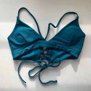 TRIANGLE CUP TURQUOISE BIKINI TOP